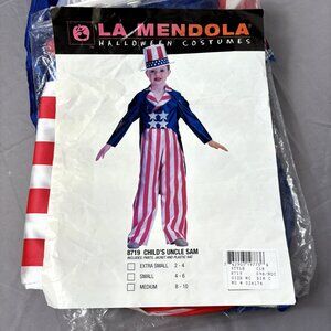 Uncle Sam La Mendola Childs Costume Medium 8-10 NWT